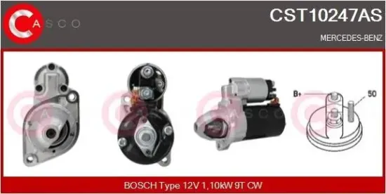 Starter 12 V 1,10 kW CASCO CST10247AS Bild Starter 12 V 1,10 kW CASCO CST10247AS