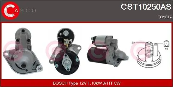 Starter 12 V 1,10 kW CASCO CST10250AS