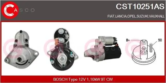 Starter 12 V 1,10 kW CASCO CST10251AS