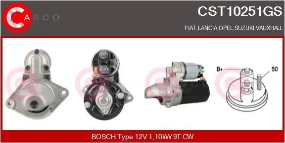 Starter 12 V 1,10 kW CASCO CST10251GS