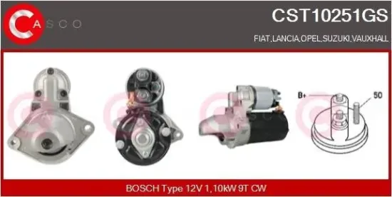 Starter 12 V 1,10 kW CASCO CST10251GS Bild Starter 12 V 1,10 kW CASCO CST10251GS