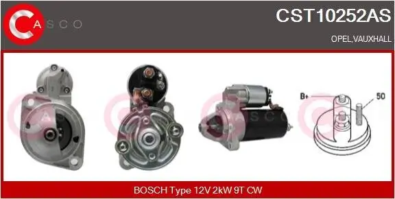 Starter 12 V 2 kW CASCO CST10252AS