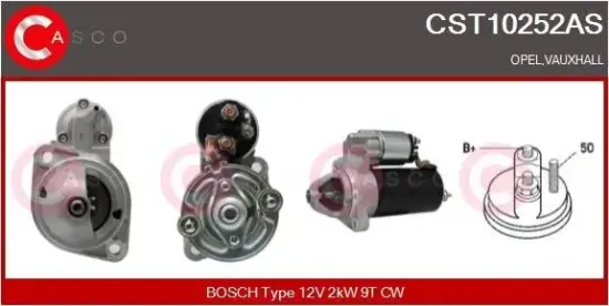 Starter 12 V 2 kW CASCO CST10252AS Bild Starter 12 V 2 kW CASCO CST10252AS