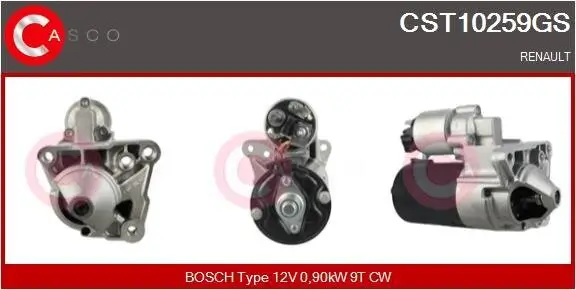 Starter 12 V 0,90 kW CASCO CST10259GS