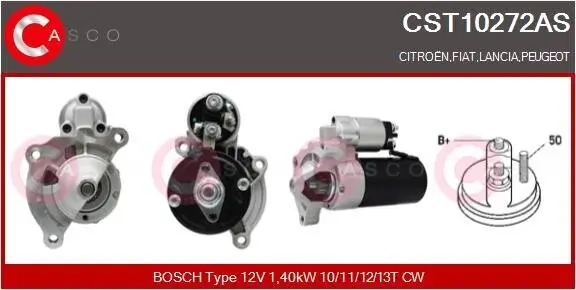 Starter 12 V 1,40 kW CASCO CST10272AS