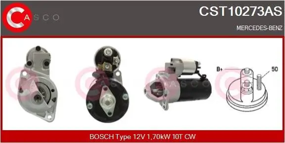 Starter 12 V 1,70 kW CASCO CST10273AS