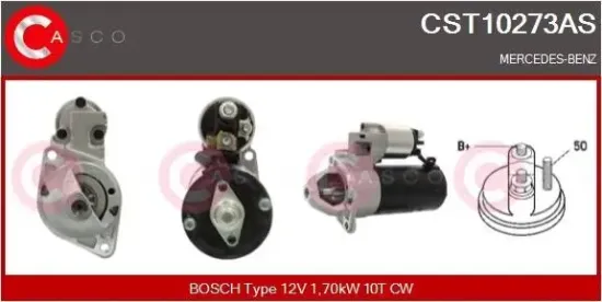 Starter 12 V 1,70 kW CASCO CST10273AS Bild Starter 12 V 1,70 kW CASCO CST10273AS