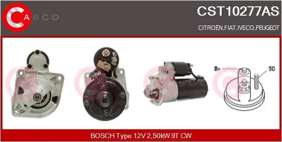 Starter 12 V 2,50 kW CASCO CST10277AS