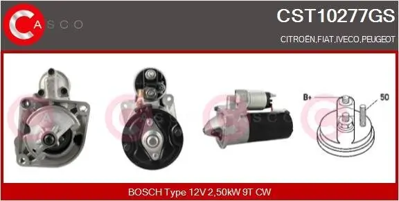 Starter 12 V 2,50 kW CASCO CST10277GS