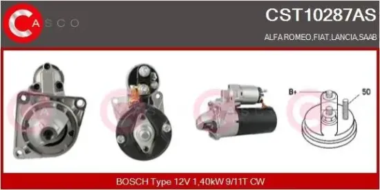 Starter 12 V 1,40 kW CASCO CST10287AS Bild Starter 12 V 1,40 kW CASCO CST10287AS