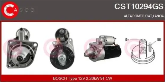 Starter 12 V 2,20 kW CASCO CST10294GS Bild Starter 12 V 2,20 kW CASCO CST10294GS