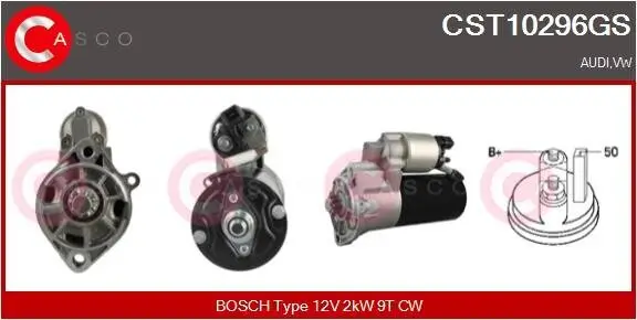 Starter 12 V 2 kW CASCO CST10296GS