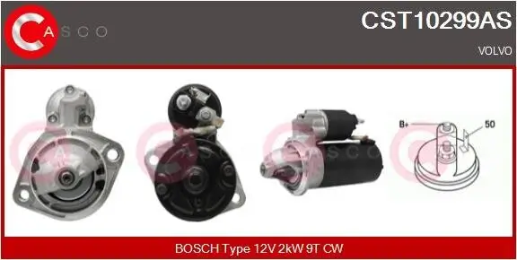 Starter 12 V 2 kW CASCO CST10299AS