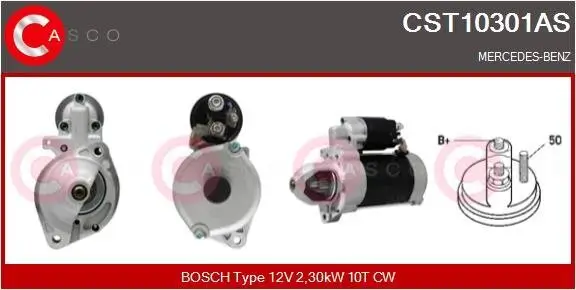 Starter 12 V 2,30 kW CASCO CST10301AS