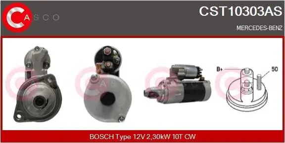 Starter 12 V 2,30 kW CASCO CST10303AS