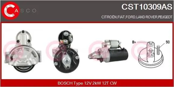 Starter 12 V 2,5 kW CASCO CST10309AS