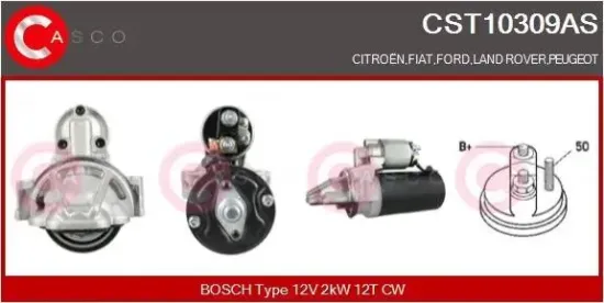 Starter 12 V 2,5 kW CASCO CST10309AS Bild Starter 12 V 2,5 kW CASCO CST10309AS