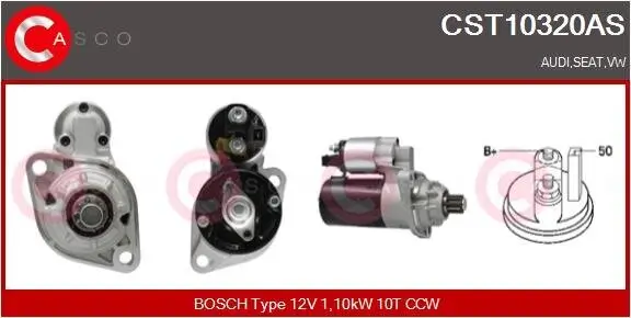 Starter 12 V 1,10 kW CASCO CST10320AS