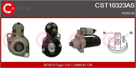 Starter 12 V 1,70 kW CASCO CST10323AS