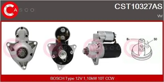 Starter 12 V 1,10 kW CASCO CST10327AS