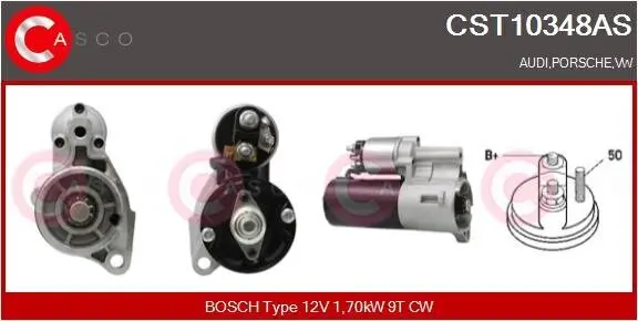 Starter 12 V 1,70 kW CASCO CST10348AS Bild Starter 12 V 1,70 kW CASCO CST10348AS