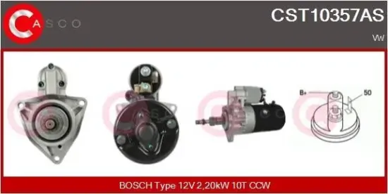 Starter 12 V 2,20 kW CASCO CST10357AS Bild Starter 12 V 2,20 kW CASCO CST10357AS