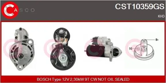 Starter 12 V 2,30 kW CASCO CST10359GS Bild Starter 12 V 2,30 kW CASCO CST10359GS