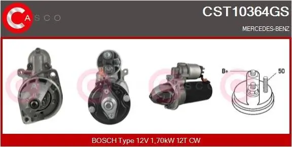 Starter 12 V 1,70 kW CASCO CST10364GS