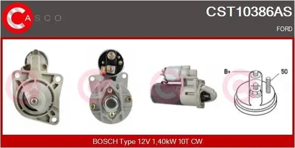 Starter 12 V 1,40 kW CASCO CST10386AS