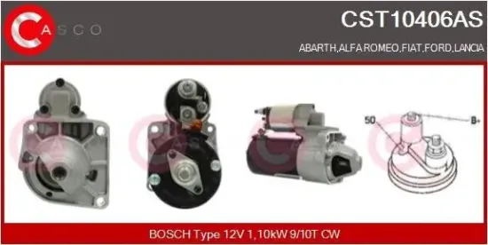 Starter 12 V 1,10 kW CASCO CST10406AS Bild Starter 12 V 1,10 kW CASCO CST10406AS