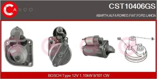 Starter 12 V 1,10 kW CASCO CST10406GS Bild Starter 12 V 1,10 kW CASCO CST10406GS