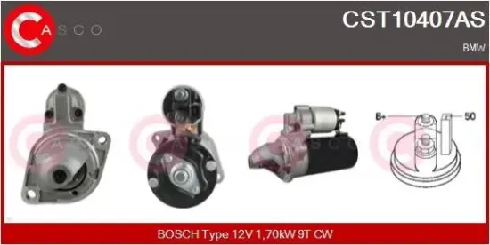 Starter 12 V 1,70 kW CASCO CST10407AS Bild Starter 12 V 1,70 kW CASCO CST10407AS