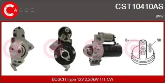 Starter 12 V 2,20 kW CASCO CST10410AS Bild Starter 12 V 2,20 kW CASCO CST10410AS