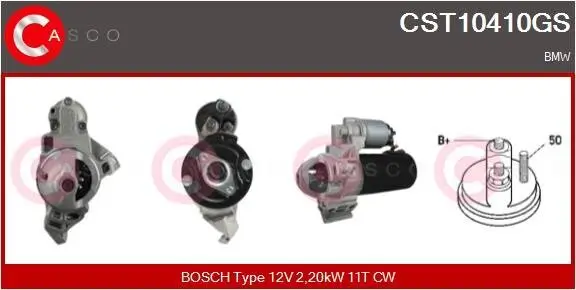 Starter 12 V 2,20 kW CASCO CST10410GS