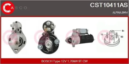 Starter 12 V 1,70 kW CASCO CST10411AS Bild Starter 12 V 1,70 kW CASCO CST10411AS