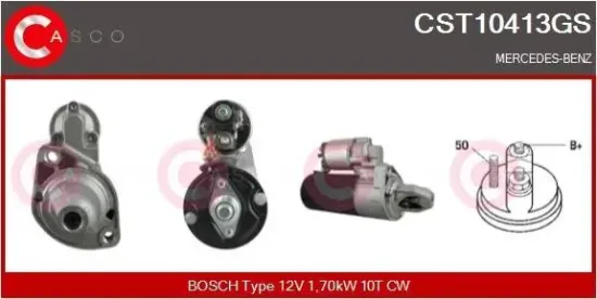 Starter 12 V 1,70 kW CASCO CST10413GS Bild Starter 12 V 1,70 kW CASCO CST10413GS