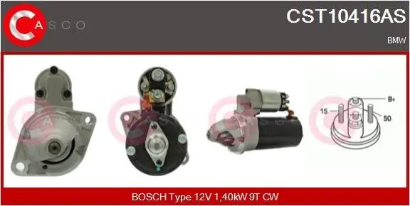 Starter 12 V 1,40 kW CASCO CST10416AS