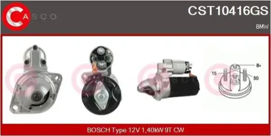 Starter 12 V 1,40 kW CASCO CST10416GS Bild Starter 12 V 1,40 kW CASCO CST10416GS