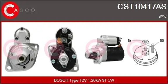 Starter 12 V 1,20 kW CASCO CST10417AS