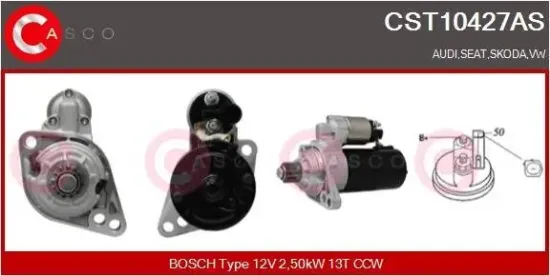 Starter 12 V 2,50 kW CASCO CST10427AS Bild Starter 12 V 2,50 kW CASCO CST10427AS