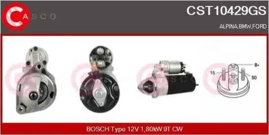 Starter 12 V 1,80 kW CASCO CST10429GS Bild Starter 12 V 1,80 kW CASCO CST10429GS