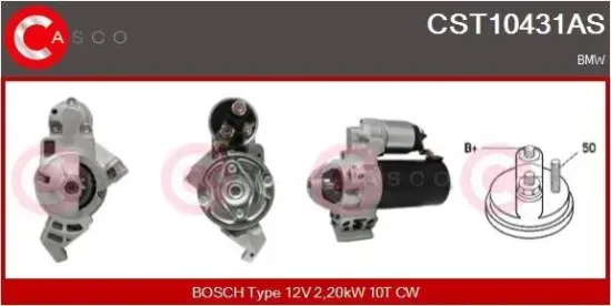 Starter 12 V 2,20 kW CASCO CST10431AS Bild Starter 12 V 2,20 kW CASCO CST10431AS