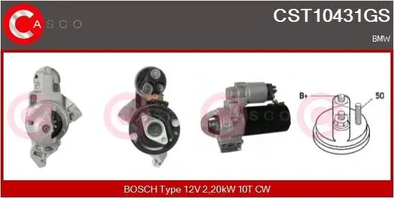 Starter 12 V 2,20 kW CASCO CST10431GS