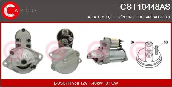 Starter 12 V 1,40 kW CASCO CST10448AS