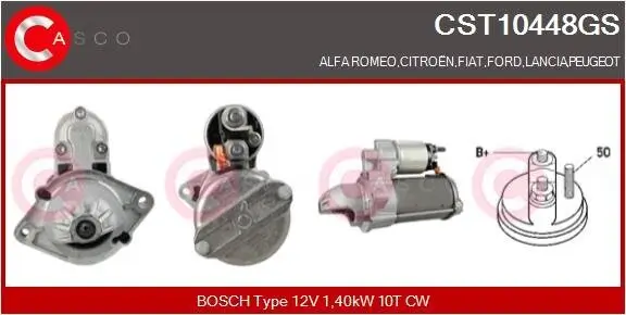 Starter 12 V 1,40 kW CASCO CST10448GS