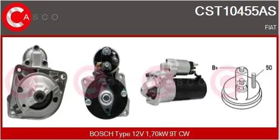 Starter 12 V 1,70 kW CASCO CST10455AS