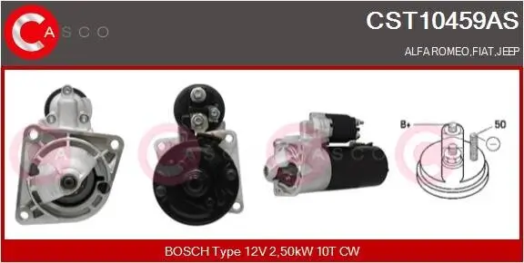 Starter 12 V 2,50 kW CASCO CST10459AS