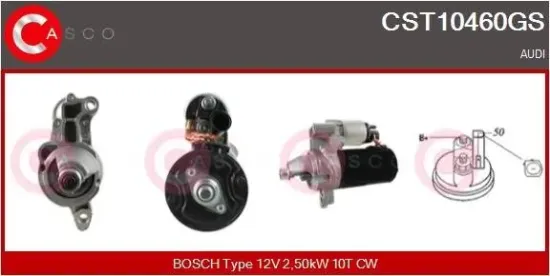 Starter 12 V 2,50 kW CASCO CST10460GS Bild Starter 12 V 2,50 kW CASCO CST10460GS