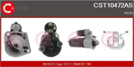 Starter 12 V 1,70 kW CASCO CST10472AS Bild Starter 12 V 1,70 kW CASCO CST10472AS