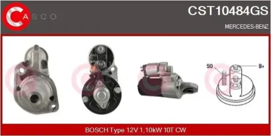 Starter 12 V 1,10 kW CASCO CST10484GS Bild Starter 12 V 1,10 kW CASCO CST10484GS